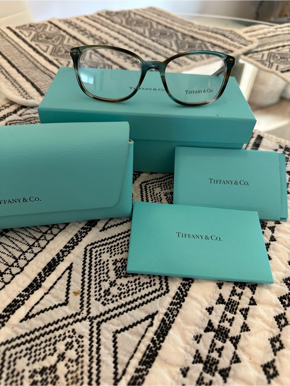 Tiffany & Co. Teal-to-Black Gradient Women's Eyeglasses